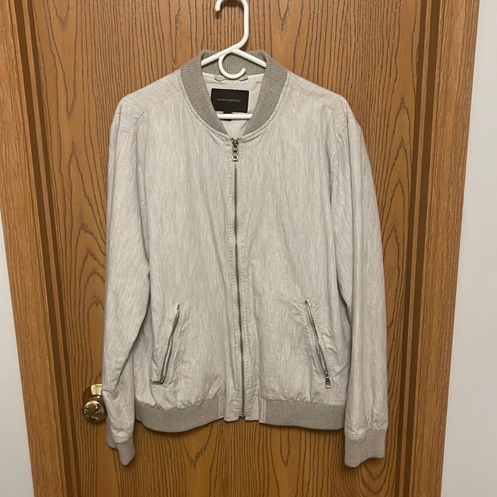 Banana Republic Grey Bomber Jacket
